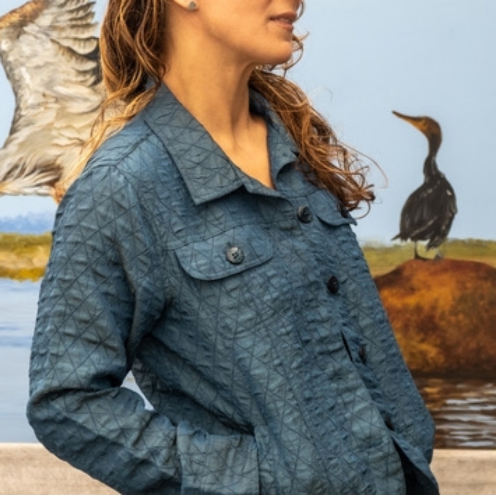 Coldwater Creek Crinkle Diamond Quilted Jacket - Picture 9 of 16